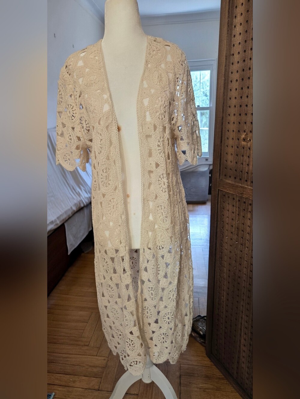 NEW  JACKET & COAT CROCHET PATTERN Crashing Waves duster features a bohemian